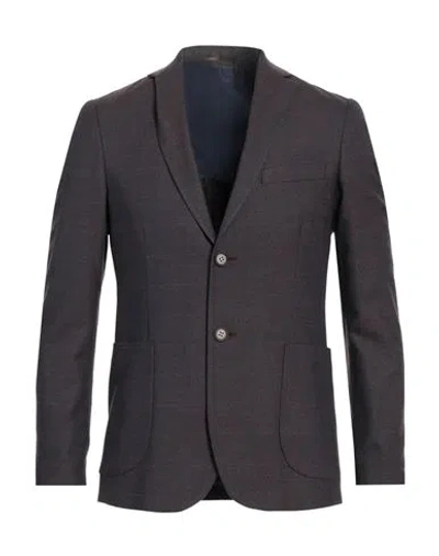 Herman & Sons Man Blazer Dark Purple Size 42 Wool