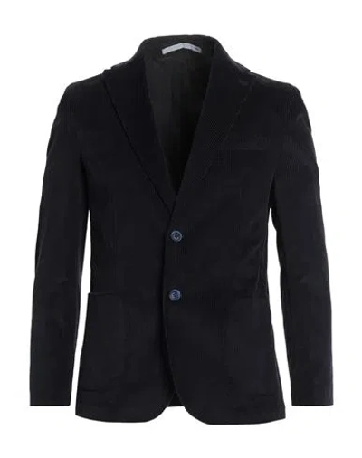 Herman & Sons Man Blazer Midnight Blue Size 38 Cotton, Elastane