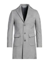 Herman & Sons Man Coat Grey Size 36 Polyester, Viscose, Wool