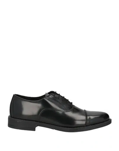 Herman & Sons Man Lace-up Shoes Black Size 8 Leather