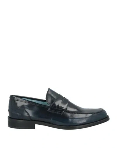 Herman & Sons Man Loafers Midnight Blue Size 9 Leather