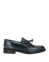 Herman & Sons Man Loafers Midnight Blue Size 9 Leather