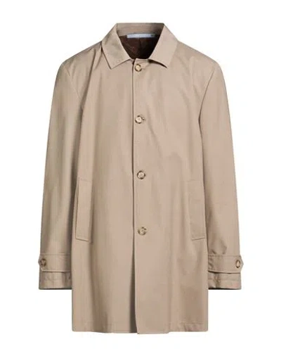 Herman & Sons Man Overcoat & Trench Coat Beige Size 48 Polyurethane, Polyester, Viscose In Brown