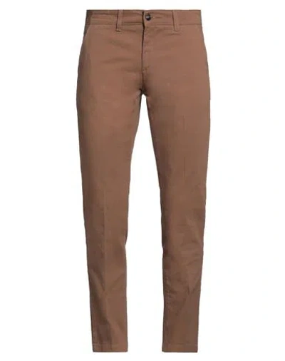 Herman & Sons Man Pants Brown Size 40 Cotton, Elastane
