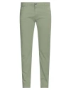 Herman & Sons Man Pants Sage Green Size 40 Cotton, Elastane In Sage Green