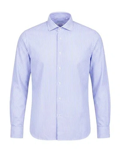 Herman & Sons Man Shirt Azure Size 15 ½ Cotton In Blue