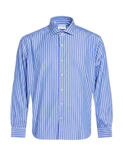 Herman & Sons Man Shirt Light Blue Size 16 Cotton