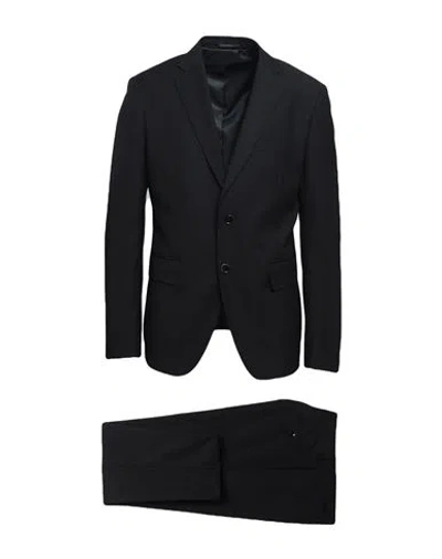 Herman & Sons Man Suit Black Size 44 Polyester, Viscose In Black