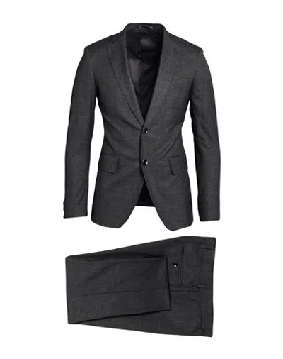 Herman & Sons Man Suit Charcoal Size 44 Polyester, Viscose In Grey
