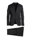 Herman & Sons Man Suit Charcoal Size 46 Wool In Grey