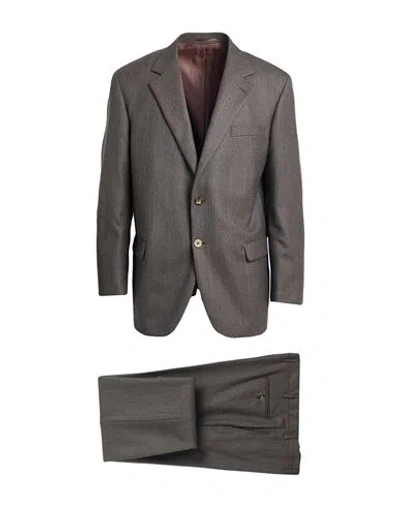 Herman & Sons Man Suit Grey Size 44 Wool In Grey