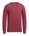 Herman & Sons Man Sweater Garnet Size S Wool, Cashmere In Red