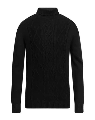 Herman & Sons Man Turtleneck Black Size Xxl Wool, Acrylic