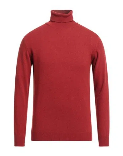 Herman & Sons Man Turtleneck Brick Size S Wool, Cashmere In Red