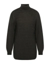 Herman & Sons Man Turtleneck Dark Green Size Xl Wool, Polyamide, Alpaca Wool In Green