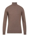 Herman & Sons Man Turtleneck Taupe Size 3xl Wool, Cashmere In Grey