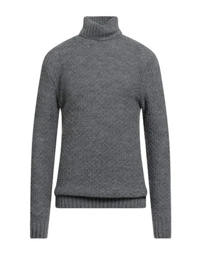 Herman & Sons Man Turtleneck Grey Size L Wool, Polyamide