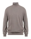 Herman & Sons Man Turtleneck Khaki Size Xxl Wool, Cashmere In Sand