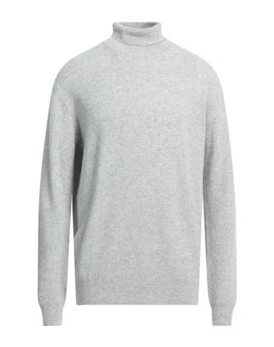 Herman & Sons Man Turtleneck Light Grey Size Xxl Wool, Cashmere