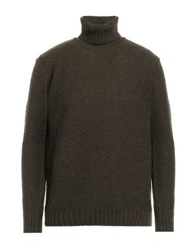 Herman & Sons Man Turtleneck Military Green Size Xl Wool, Polyamide