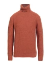 Herman & Sons Man Turtleneck Rust Size L Wool, Polyamide