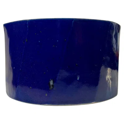 Pre-owned Herman August Kähler Stoneware Bowl In Blue Glaze, Hak Denmark