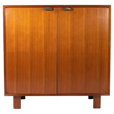 Pre-owned Herman Miller 1950 George Nelson  Basic Cabinet Series Two Door Cabinet In Walnut In Brown