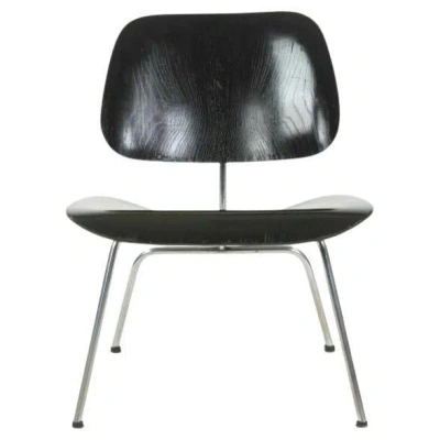 Pre-owned Herman Miller 1952  Eames Lcm Lounge Chair Metal Legs With Ebonized Wood Finish In Brown