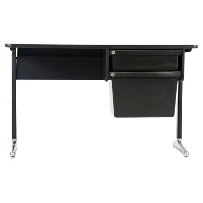 Pre-owned Herman Miller 1970s 4ft George Nelson & Robert Probst  Office Desk W/ Drawers In Black