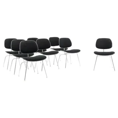 Pre-owned Herman Miller 1970s  Eames Dcmu Chair With Black Fabric Upholstery 8x Available