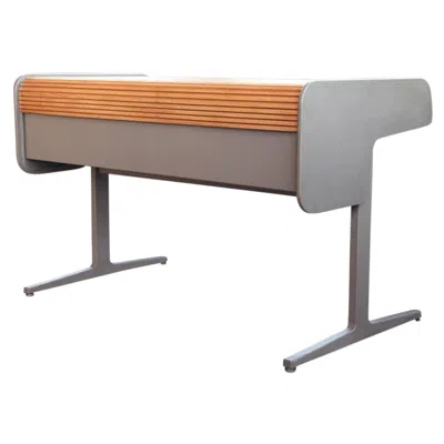 Pre-owned Herman Miller 1970s Mid-century George Nelson  "action Office" Rolltop Desk Exec. In Brown