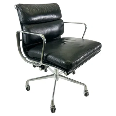 Pre-owned Herman Miller 1993  Eames Soft Pad Management Desk Chair Original Black Leather