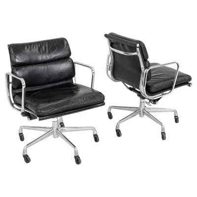 Pre-owned Herman Miller 1997  Eames Management Soft Pad Desk Chair In Black Leather