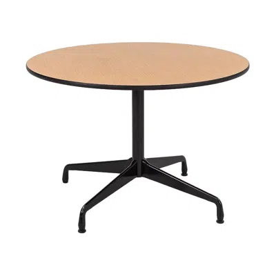 Pre-owned Herman Miller 2011  Eames Contract Dining Table 42 Inch Round Faux Oak 2x Avail In Beige