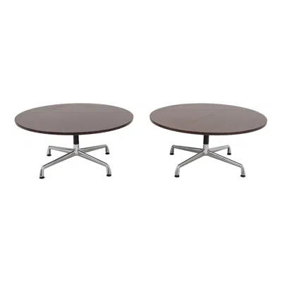 Pre-owned Herman Miller 2012  Eames Aluminum Group 36 Inch Coffee Table Wood Top 1x Avail In Brown
