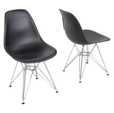 Pre-owned Herman Miller 2012  Eames Dsr Plastic Dining Chair 6x Available In Black