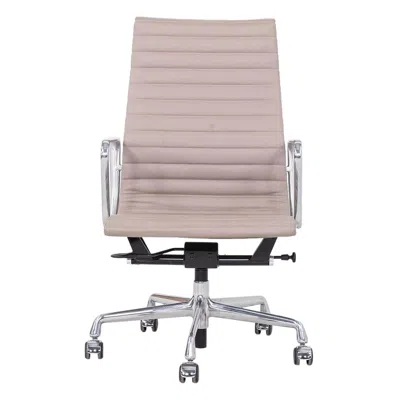 Pre-owned Herman Miller 2023  Eames Aluminum Executive Desk Chair In Gray Bristol Leather