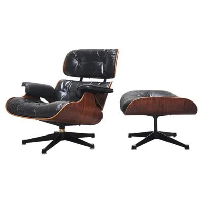 Pre-owned Herman Miller 2nd Gen Eames Lounge Chair & Ottoman By Contura Vitra 1961 In Brown