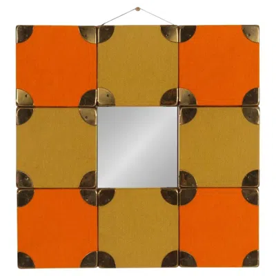 Pre-owned Herman Miller Alexander Girard Wall Mirror For Textiles & Objects 1961 In Brown