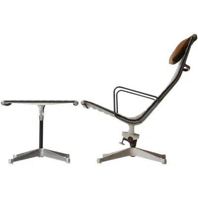 Pre-owned Herman Miller Aluminum Group Lounge Chair & Ottoman By Charles & Ray Eames For  In Gray