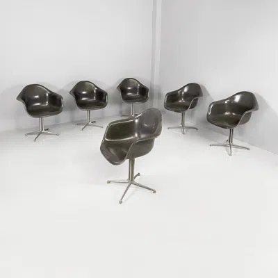 Pre-owned Herman Miller American Grey Armchairs La Fonda By Charles Eames For , 1960s In Gray