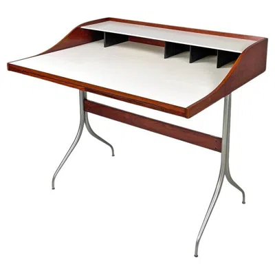 Pre-owned Herman Miller American Mid-century Modern Wood Laminate Desk George Nelson  1960s In Brown