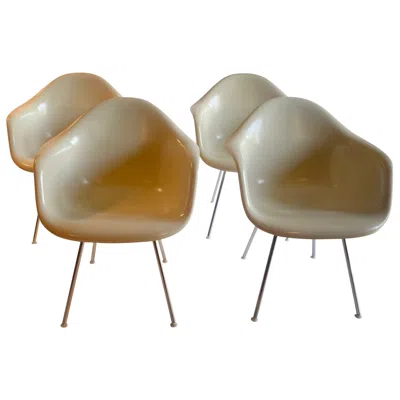 Pre-owned Herman Miller Armchairs In Off-white From Charles Eames For  Mid-century Modern In Brown