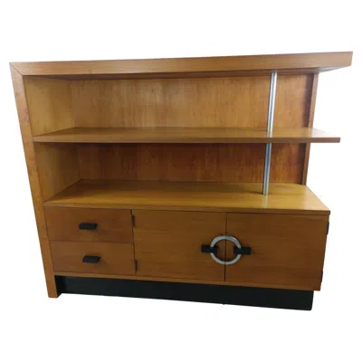 Pre-owned Herman Miller Art Deco Server Étagère By Gilbert Rohde For  C1930 In Brown