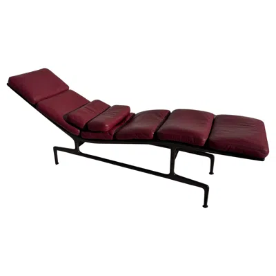 Pre-owned Herman Miller Billy Wilder Eames/ Red Leather Adjustable Chaise Lounge