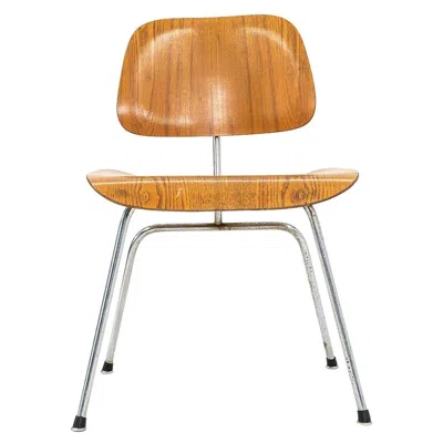 Pre-owned Herman Miller C. 1955 Charles And Ray Eames For  Dcm Chair In Calico Ash In Brown