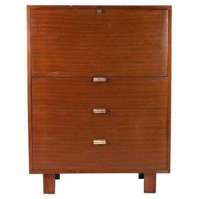 Pre-owned Herman Miller C. 1955 George Nelson For  Basic Cabinet Series Drop-front Desk In Brown