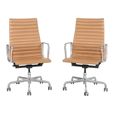Pre-owned Herman Miller C. 2005  Eames Aluminum Group Executive Desk Chair In Tan 2x Avail In Brown