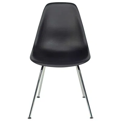 Pre-owned Herman Miller C. 2018 Eames Dsx Plastic Shell Chair By  In Plastic With H-base In Black