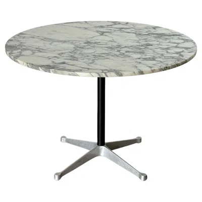 Pre-owned Herman Miller Calacatta Marble Dining Table With  Eames Base In Gray